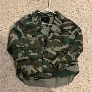 Jcrew camo shirt jacket lightly worn